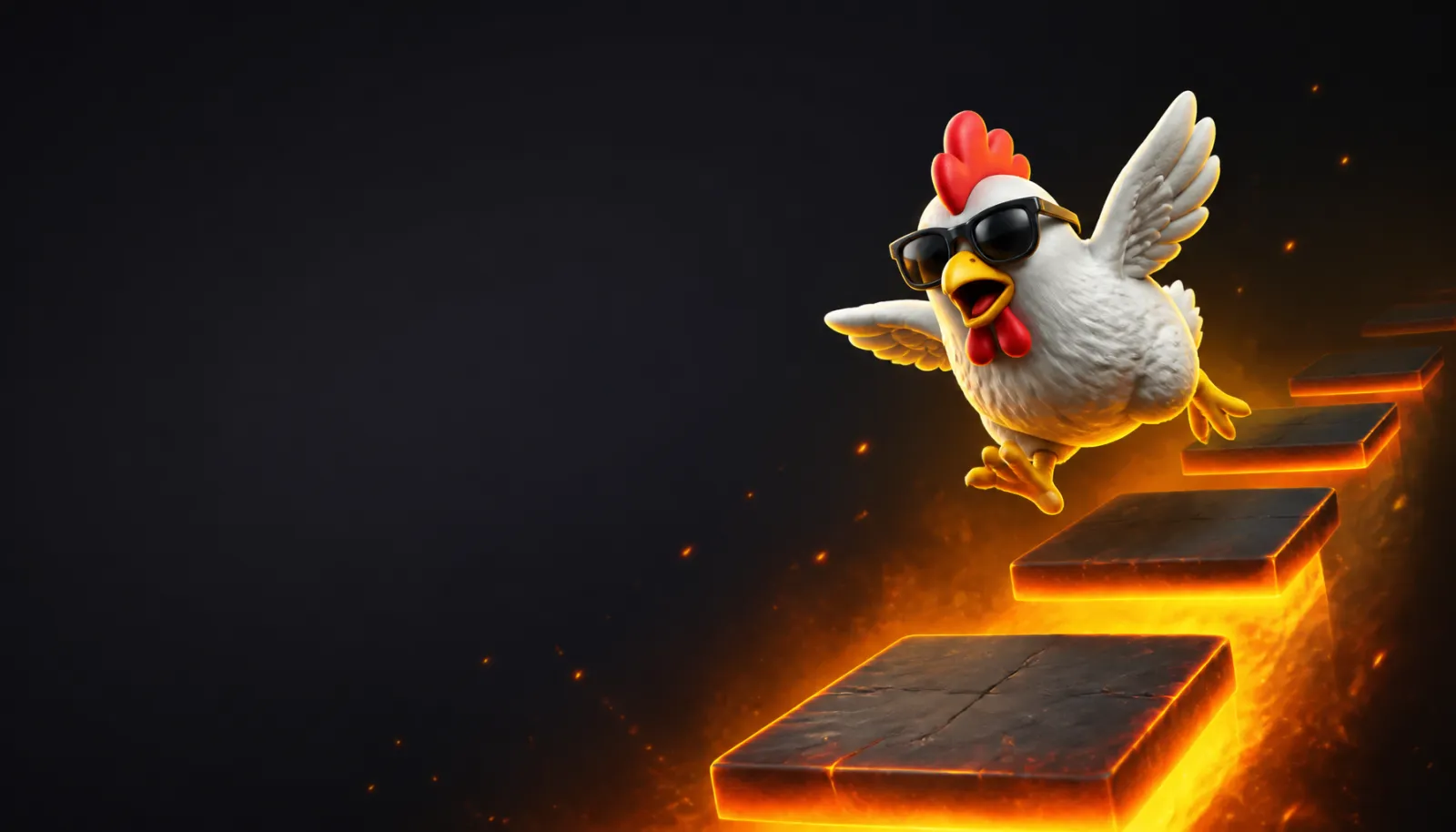 Hero banner for Chicken Road featuring brand-inspired visuals on the right with space on the left for text.